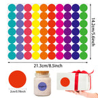 350-700pcs 10 Colors Colorful Dot Glue Stickers, Round Label Paper Round White Circle Round Code Sticker Self-adhesive Label