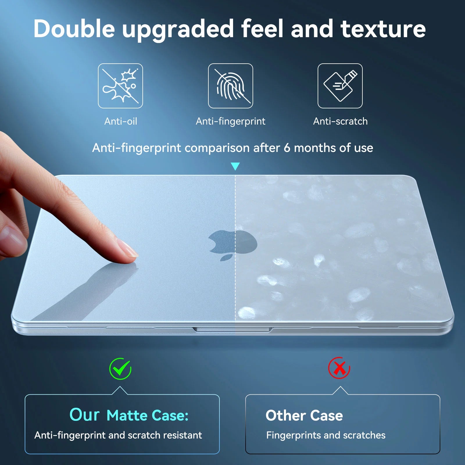 2026 Laptop Case For Macbook Air 13.6 inch M5 M4 M3 M2 2026 2025 2024 2022 A3240 A3113 A2681,Ultra Thin Matte Case