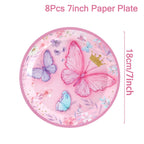 Butterfly Birthday Party Decoration  Butterfly Party Disposable Tableware Paper Cup Plate Birthday  Party