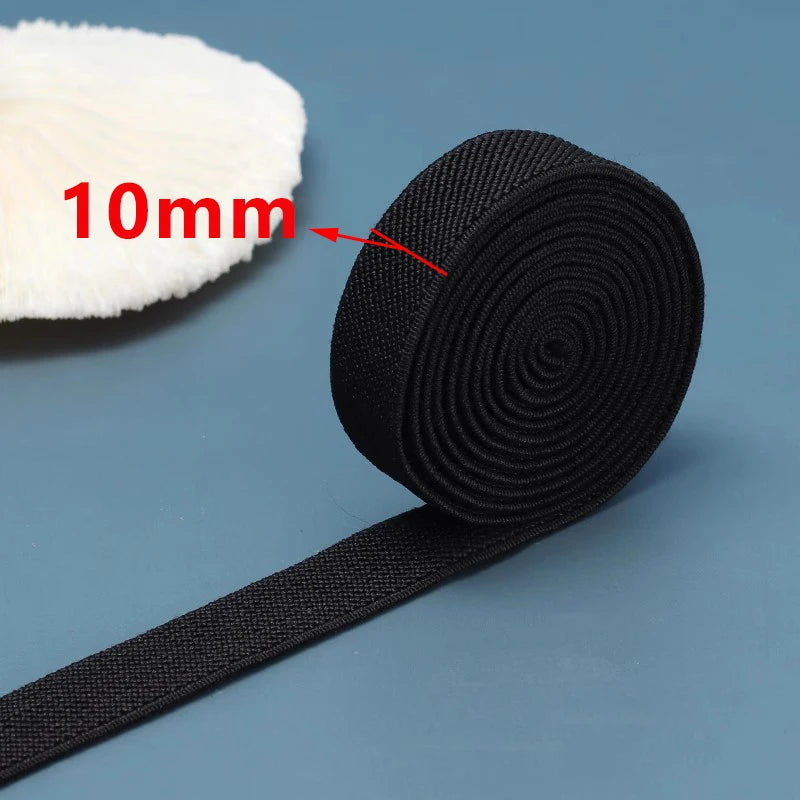 1/2/3/5M 10-80mm Black Elastic Band Nylon Rubber Bands At The Meter Apparel Sewing Bungee Cord Belt Spring Webbing Tape Supplies