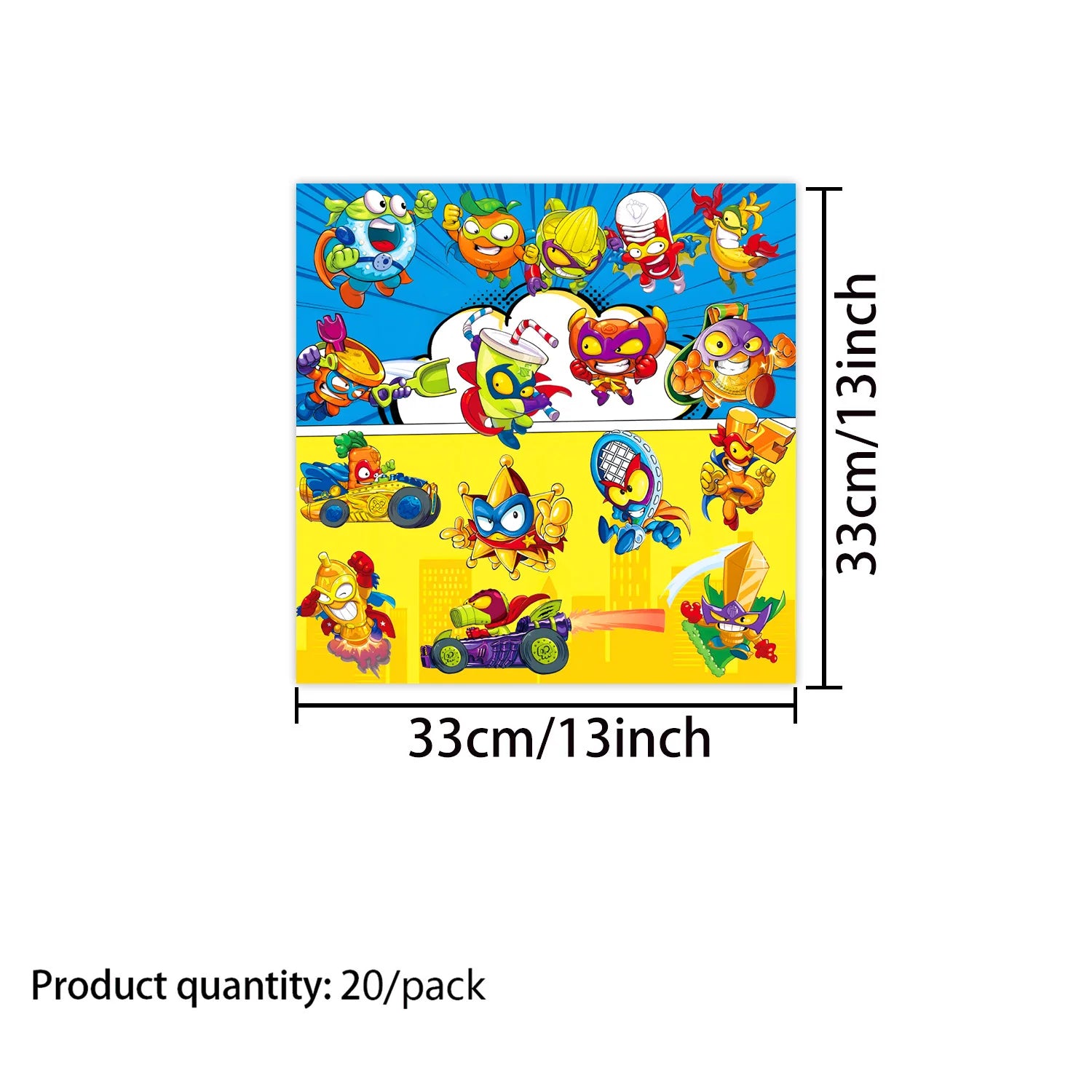 Cartoon Superzings Birthday Party Decoration Disposable Tableware Tablecloth Plates Cups Napkin Kids Favor Gifts Party Supplie