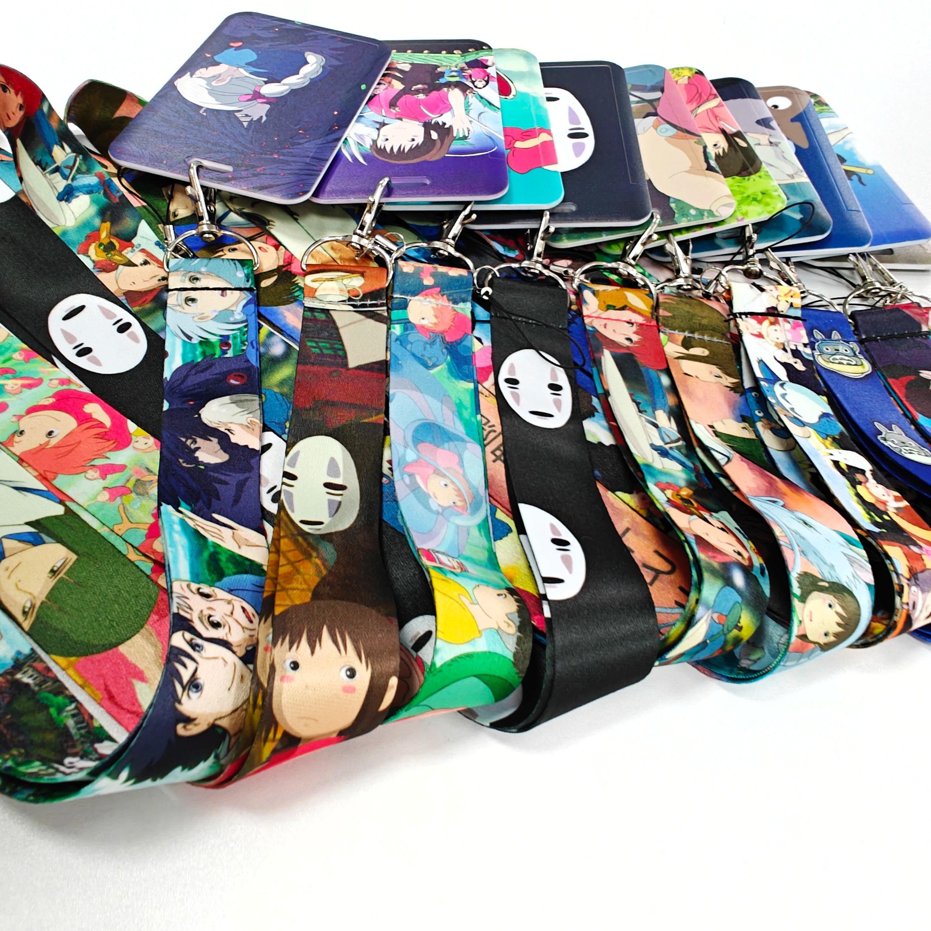 Anime Lanyards Keychain Animated Mobile Phone ID Card pass Hang Rope DIY Jewelry Accessories wholesale