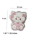 6 pieces Cute Cartoon Kitten Clip Acrylic Transparent Memo Paper Clip Journal Scrapbook Decorative Supplies School Stationery