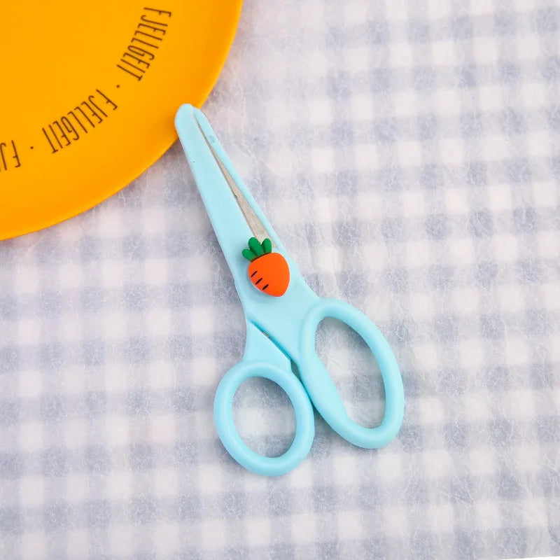 1pcs Cartoon Child Safety Scissors Stationery DIY Paper Cutting Cute Student Office Portable Art Scissors Tool