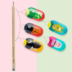 1Pc Faber Castell Double Hole Pencil Sharpener with Eraser Ladybug / Fish / Eagle Cute Stationery Back To School