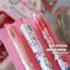 Genuine 3Pcs Kawaii Sanrio 0.5mm Gel Pens Cute Hello Kitty Cinnamoroll Kuromi Black Pen School Student Stationery Supplies Gifts