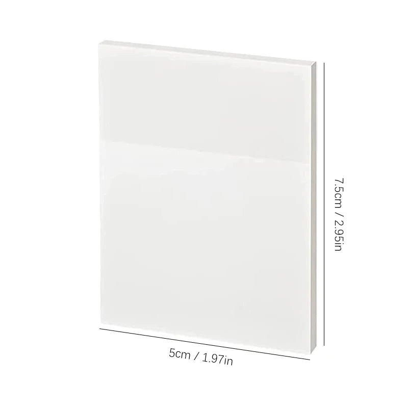 50 Sheets Transparent Sticky Notes Waterproof Message Stickers for Note Books Convenient Reporting & Signature Stickers