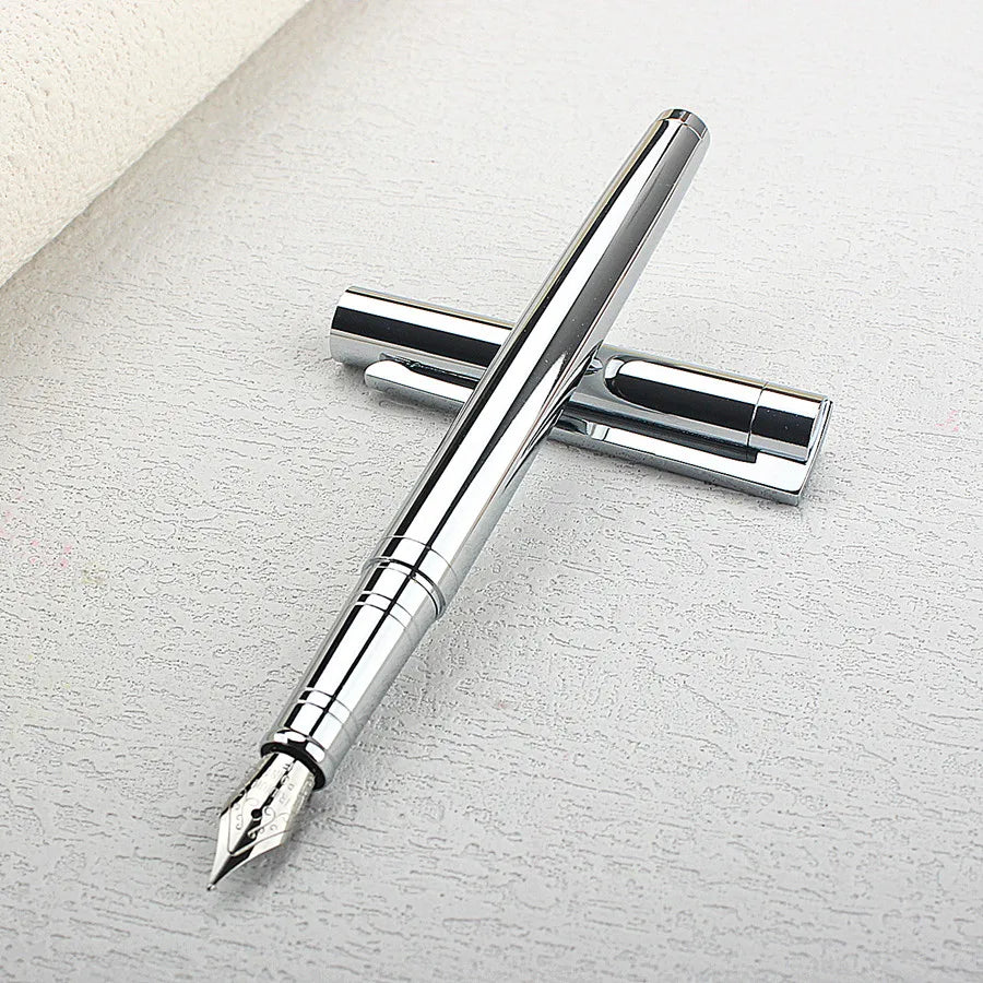 Jinhao X750 Classic Style Silver Clip Metal Fountain Pen 0.5 mm Nib Steel Ink Pens for Gift Office Supplies School Supplies
