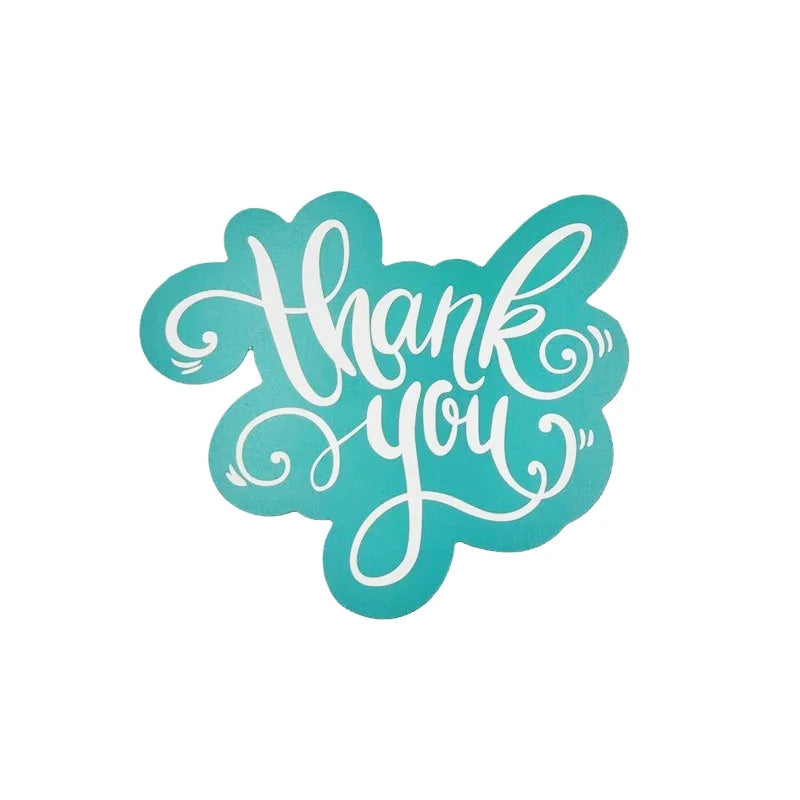 100/50Pcs Unique Thank You Cards Small Business Pink Blue Double-Sided Thank You Cards Unique Package Insert Notes for Gifts