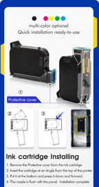 Yhan 2588 compatible quick-dry ink cartridge 12.7mm print height universal for unencrypted handheld printer