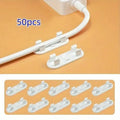 20/50Pcs Adjustable Cable Management Clips Adhesive Sticky Wire Clips Cord Holder For TV PC Cable Under Desk Wall Home Office