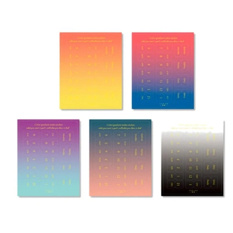 10 Sheets Monthly Separator Tabs Monthly Tabs Index Sticker for Office Study