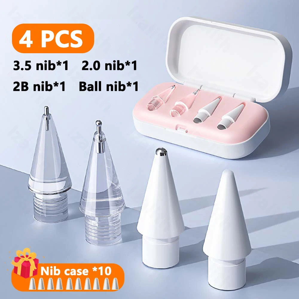 Replacement Pencil Tips for Apple Pencil 1/2/3th Apple Pencil Pro 4/6 Pcs 2B Soft Nibs for iPad Pro Pencil 1/2/3 Stylus Fine Nib