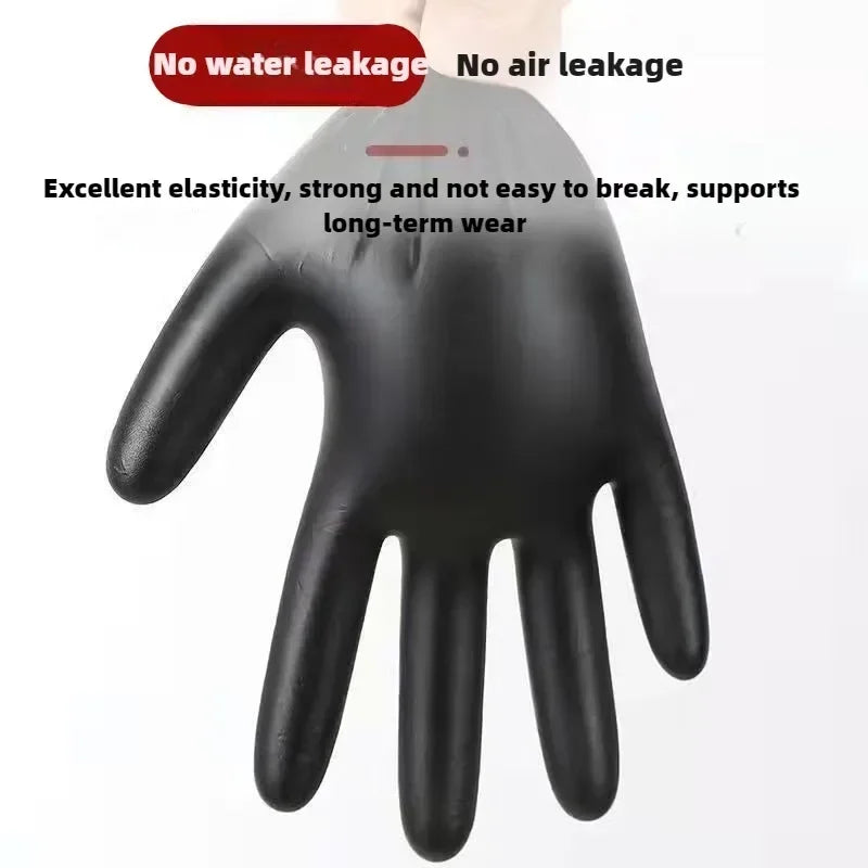 Disposable Nitrile Black Latex Gloves Cooking Wash Cycling Glove Household Antistatic Cleaning Gloves Hairdressing Nail Art Tool