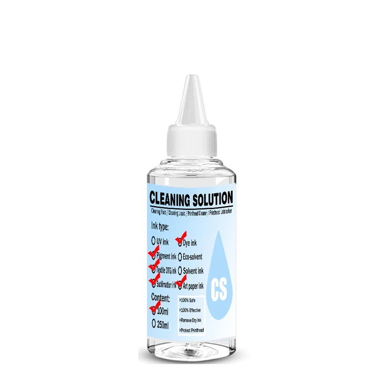 100ML Power Cleaning Liquid Inkjet Printer Head Cleaning Kit Suit Dye Pigment Sublimation Ink For Epson/HP/Canon/Brother Printer