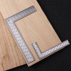 Stainless Steel L Square Ruler Measuring Tool High-Accuracy Metal Ruler Small Frame Double-Sided Mini Ruler Educational