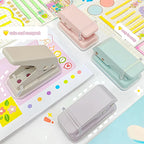 。Kawaii Office School Supplies Stationery Items Mini Hole Punch 1 Hole Cute Paper Punch Portable Round Hole Puncher Paper Cutter