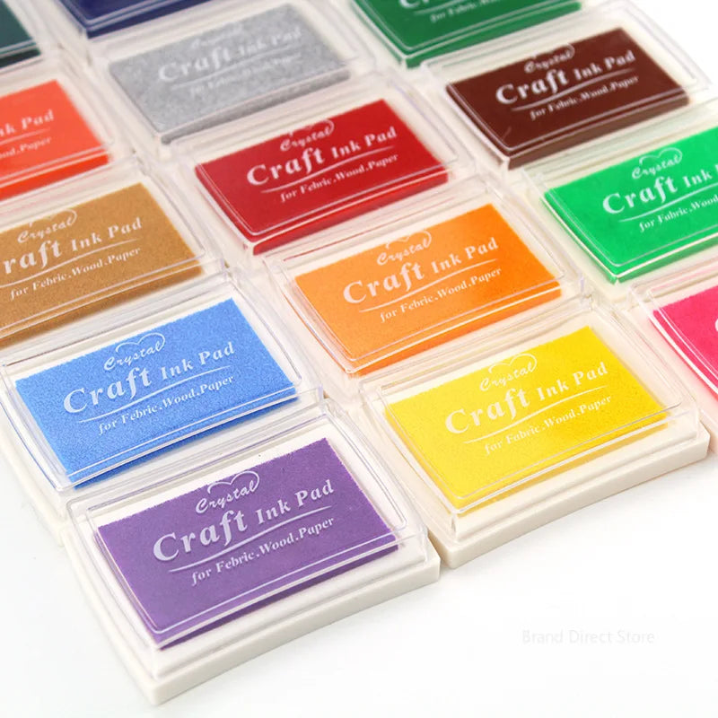 Ink Pad Ink Stamp Pad for DIY Craft Rubber Self Inking Roller Stamps Stationery Album for Scrapbooking Paper Decoration