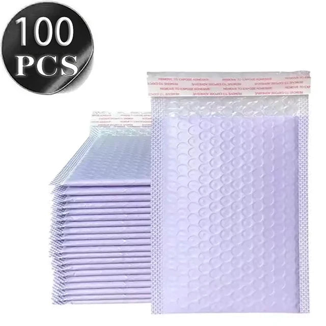 100Pcs Bubble Mailer Envelope Mailing Shipping Packaging Small Business Supplies Self Seal Bubble Waterproof Express Envelope