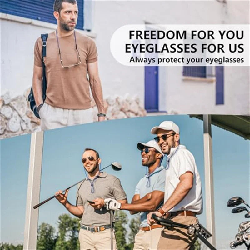 Viewring 1/5pcs Sports Eyeglass Strap Sunglass Holder Men Women Eyewear Retainer with Adjustable Buckles Reading Glasses Chain