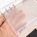 2/6/12Pcs Waterproof A6 6-Hole Binder Pockets Waterproof PVC Cash Budget Envelopes Zipper Binder Pouches for Notebook Planner