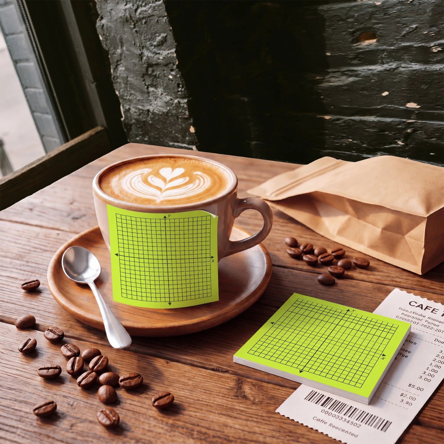 4 Pcs 200 Sheets Total Student Math Sticky Notes, Coordinate Grid Graph Paper Memo Pads, Multiplication Table Notepad