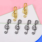 20Pcs Creative Music Paper Clips Musical Notes Paper Clip Holder Clamps Bookmark Office School Stationary Students Gift