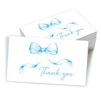50pcs Business Thank You Cards Cherry & Pink Bow Design Celebration Invitations Gift Wrapping Cards For Party