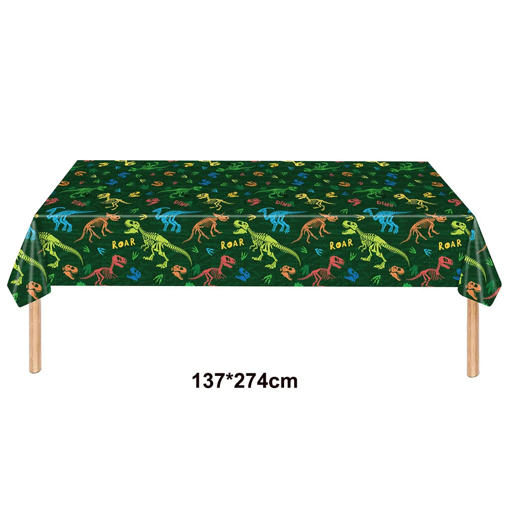Dinosaur Plastic Tablecloth Dinosaur Birthday Party Table Covers Boy Birthday Baby Shower Party Decorations Supplies Picnic