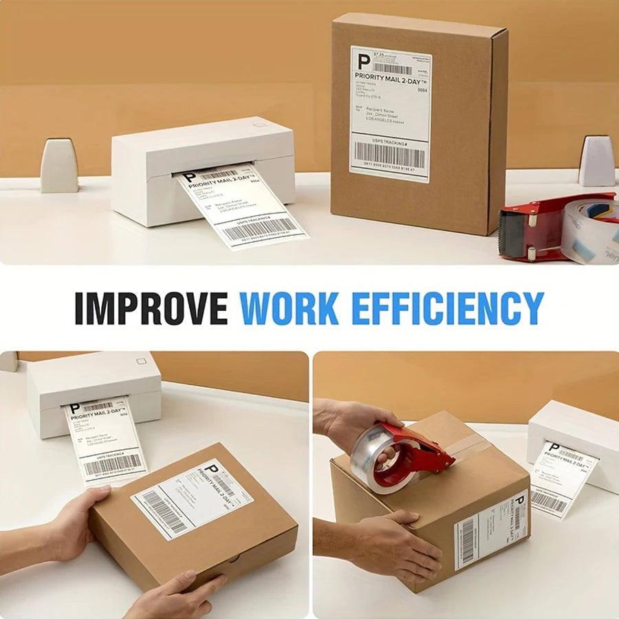 4x6 Inch Thermal Shipping Label Paper 100/200/300/500PCS Adhesive Paper For Express Waybill DHL UPS Express Barcode All-Purpose