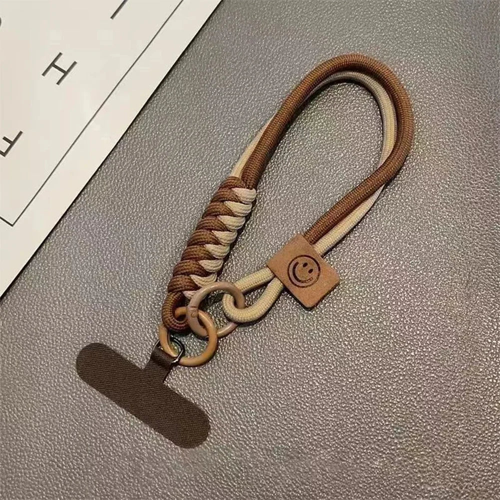 Universal Collision Color Woven Phone Straps Short Handheld Pendant Anti Fall Versatile Wristband Mobile Phone Hanging Rope