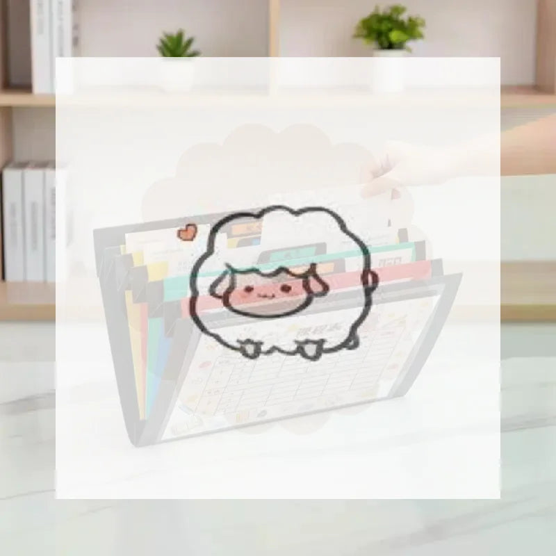 File Organizer Folder Hanging Long Size Bond Paper Wall-Mounted Rainbow Classification Large Capacity Office Folder