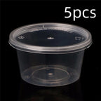5/10pcs 100ml Disposable Plastic Takeaway Sauce Cup Containers Food Storage Box With Lids Pigment Paint Box Palette Reusable