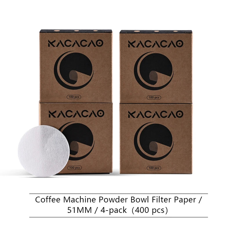KACACAO Coffee Filter Paper Espresso Paper Filters 51/53/58mm 100pcs Puck Screen For Delonghi Breville Portafilter Machine Tools