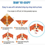 Children's colorful origami set, double-sided origami paper and instruction manual, suitable for DIY art and handmade projects