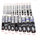 25 Size Pick Leather Tools Leather Punch Leathercraft Hole Craft Set Hollow Puncher Belt Punch 1.0mm-25mm for Clothing Canvas