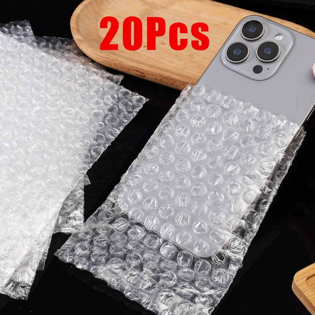 20-100pcs 15x20cm Bubble Mailers Plastic Wrap Envelope White Packing Bags Clear Shockproof Shipping Packaging Bag Film Wholesale