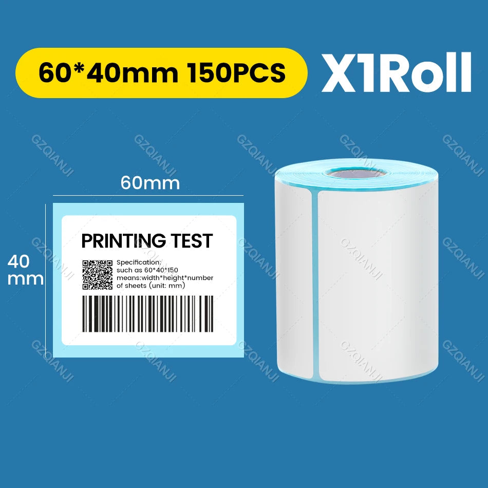 4x6 inch 100*150mm A6 4x4'' Shipping Labels FanFold Paper Rolls Sticker Paper for Thermal Shipping Label LOGO Barcode Address