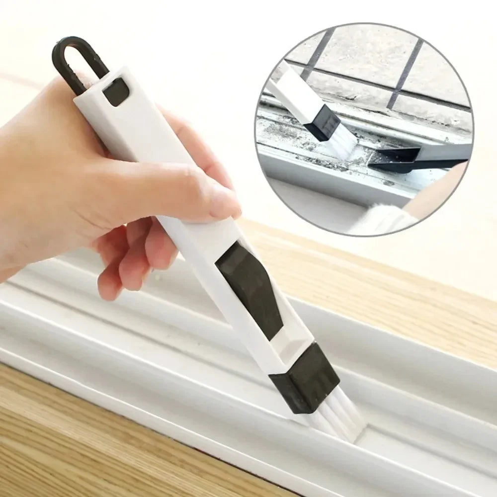 1PCS Portable Cleaning Brush Multifunctional Door and Window Keyboard Groove Cleaner Dust Shovel Window Rail Cleaning Tool
