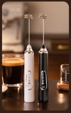 Electric egg beater, milk frother, coffee frother, handheld cordless whipper for egg whites, cream, and cakes, smart mixer.