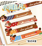 Cartoon Strip Puppy Magnetic Bookmark Ruler Student Cute High-value Bendable Ruler Special-shaped Magnetic Ruler