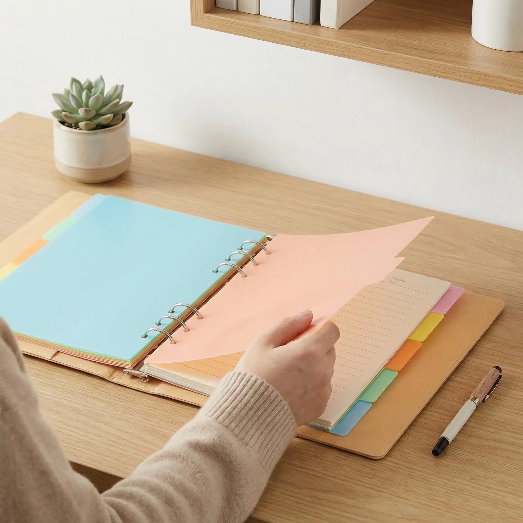 10Pcs Plastic Index Divider Tabs Multicolor Smooth Surface Easy Use Office Index Tabs Binder Dividers Label A4