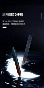 Retro Metal Mini Pocket Gel Pen Wood Grip Small Signing Pens 0.5mm Black Ink Smooth Writing Mignight Retractable Daily Write Pen