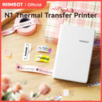 Niimbot N1/B18 Thermal Transfer Label Sticker Printer Mini Label Maker With Ribbon PET Papers For Jewelry Store Cable Cosmetics