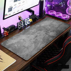 Large size table mat HD printing anti-slip design xxl desktop keyboard table mat gray series game mouse pad lock edge