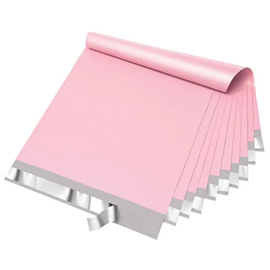 Poly Mailers 12x15.5" 50 Pcs, Durble Shipping Bags For Clothes, Pink Waterproof Self Seal Mailing Envelopes, Strong Adhesive Pa