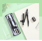 JIANWU Black Metal Compass Geometry Set Zinc Alloy Multifunction-clip Pen Compass Writing Drawing Tools School Office Stationery