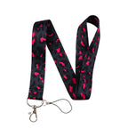 Gray Leopard Print Fashion Lanyard for Key Neck Strap Lanyard Card ID Badge Holder Key Chain Key Holder Keyring Accessories Gift
