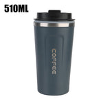 Thermo Cafe Double Stainless Steel Coffee Mug for Tea Water Coffee 380/510ML Leak_Proof Travel Thermo Cup Car Thermos Mug