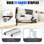 8016 21 Gauge Continuous Pneumatic Firing Upholstery Stapler 8016 Fine Wire Stapler for Woodworking  Picture Frames Cabinets
